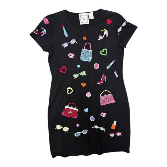 Vintage Michael Simon Embroidered Dress - Size Small - Picture 1 of 6